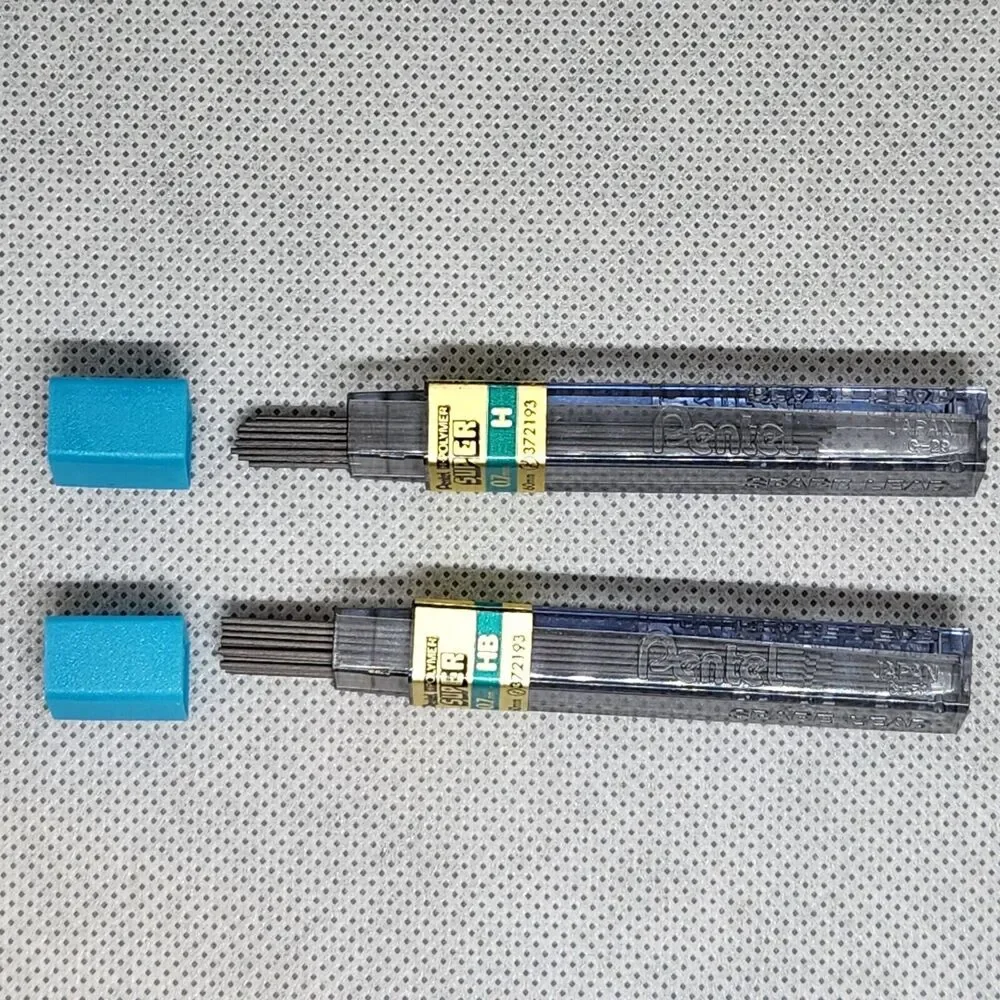 Pentel Super Hi-Polymer Lead Refills, 0.5mm, 0.7mm, 0.9mm Lot of 8 tubes